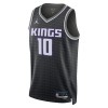 Camiseta Hombre NBA Sacramento Kings Domantas Sabonis 10 2022-23 Jordan Statement Edition Negro Swingman